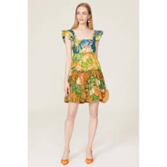 Farm Rio Floral Print Mini Dress - Picture 6 of 6